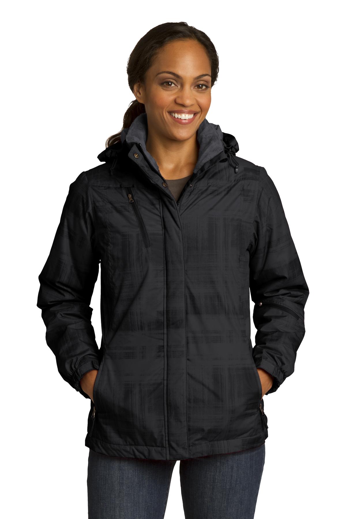  DISCONTINUED  Port Authority &#174;  Ladies Brushstroke Print Insulated Jacket. L320