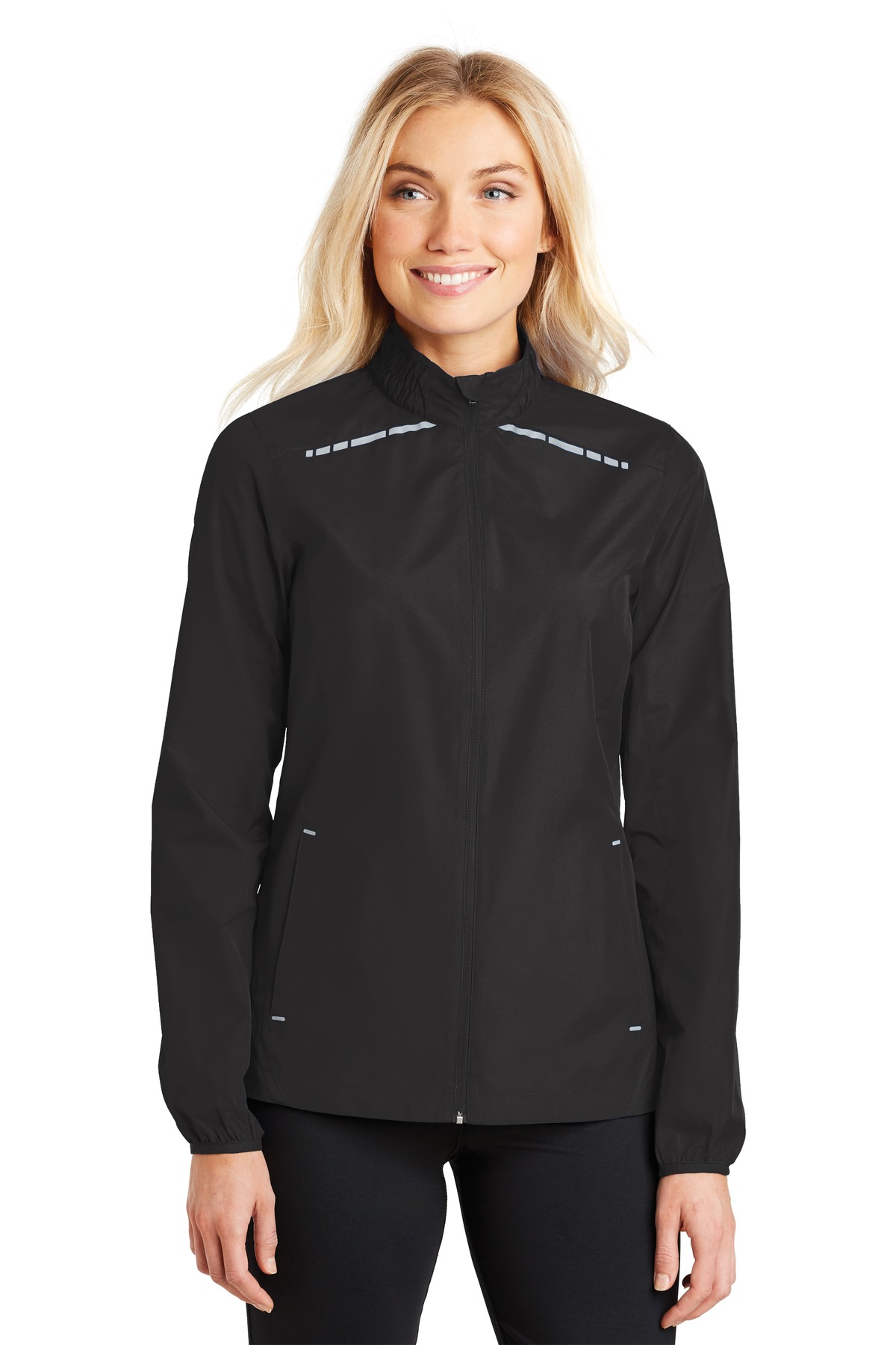  DISCONTINUED  Port Authority &#174;  Ladies Zephyr Reflective Hit Full-Zip Jacket. L345