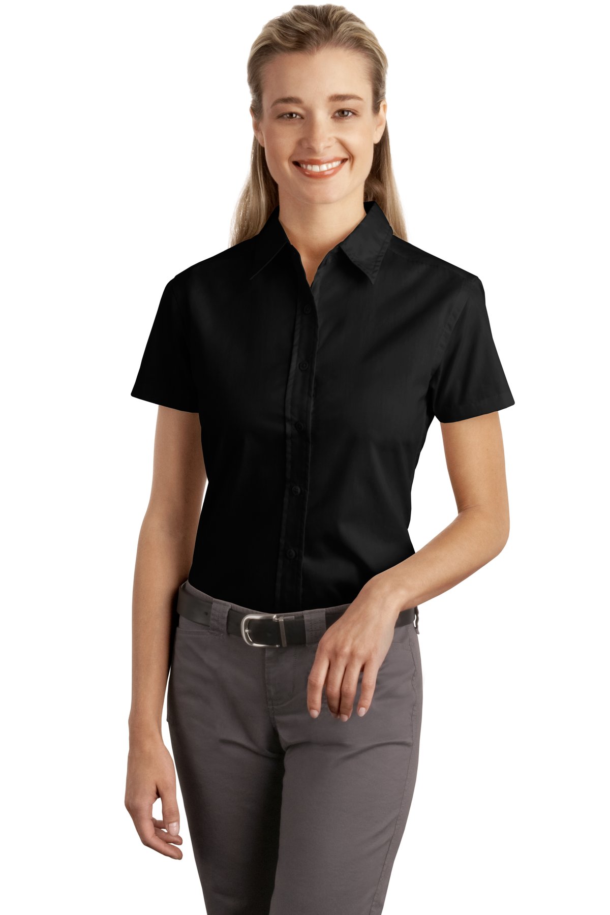  DISCONTINUED  Port Authority&#174; Ladies Short Sleeve Easy Care, Soil Resistant Shirt.  L507