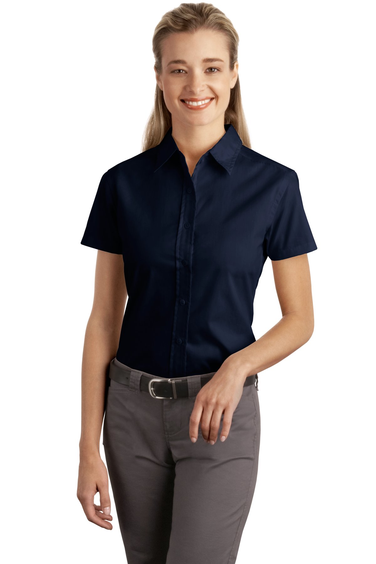  DISCONTINUED  Port Authority&#174; Ladies Short Sleeve Easy Care, Soil Resistant Shirt.  L507