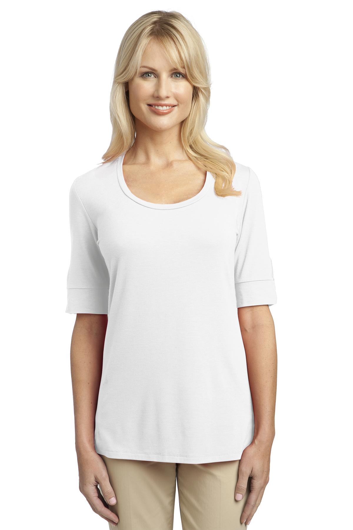  DISCONTINUED  Port Authority &#174;  Ladies Concept Scoop Neck Shirt. L541