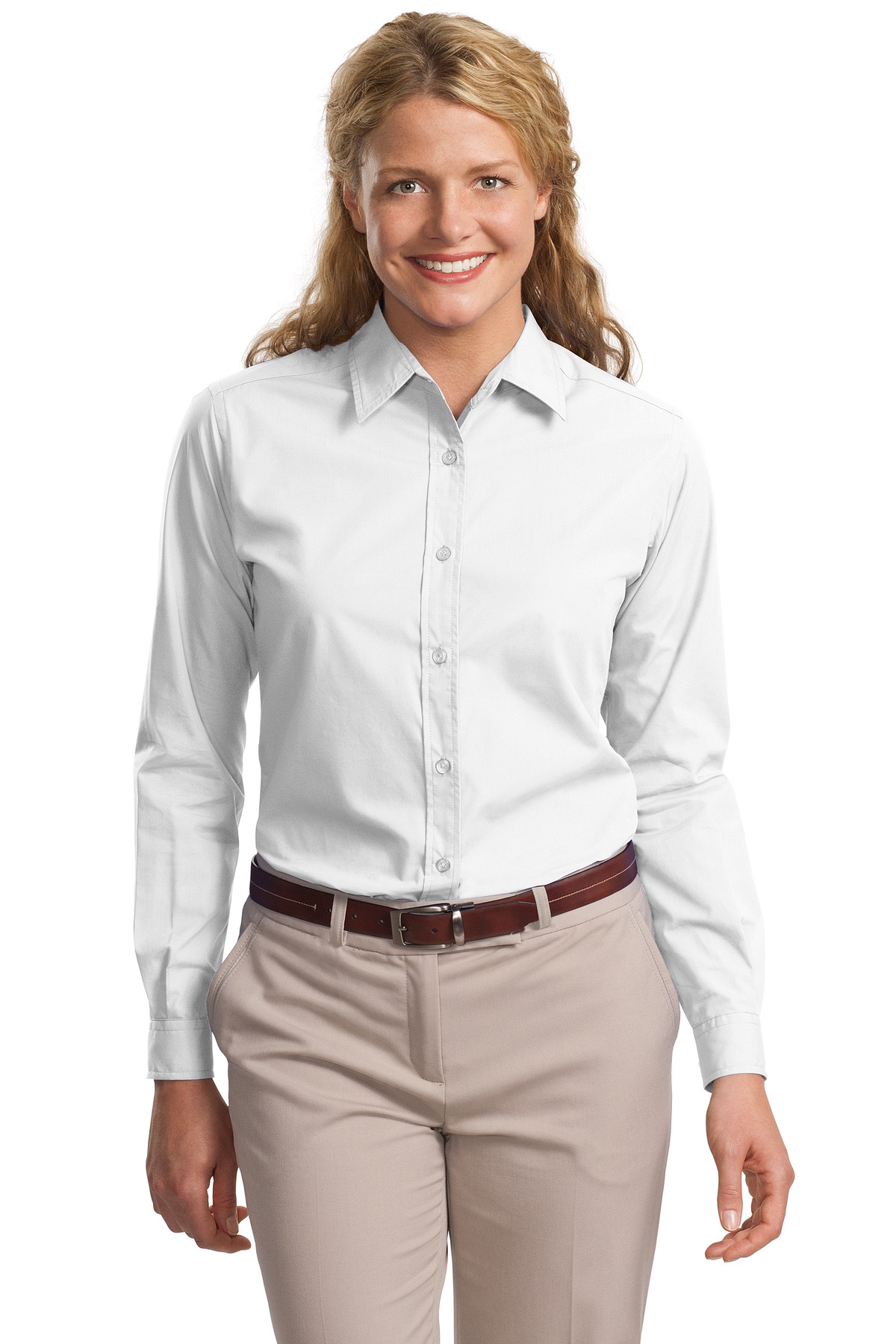  DISCONTINUED  Port Authority &#174;  Ladies Long Sleeve Easy Care, Soil Resistant Shirt.  L607