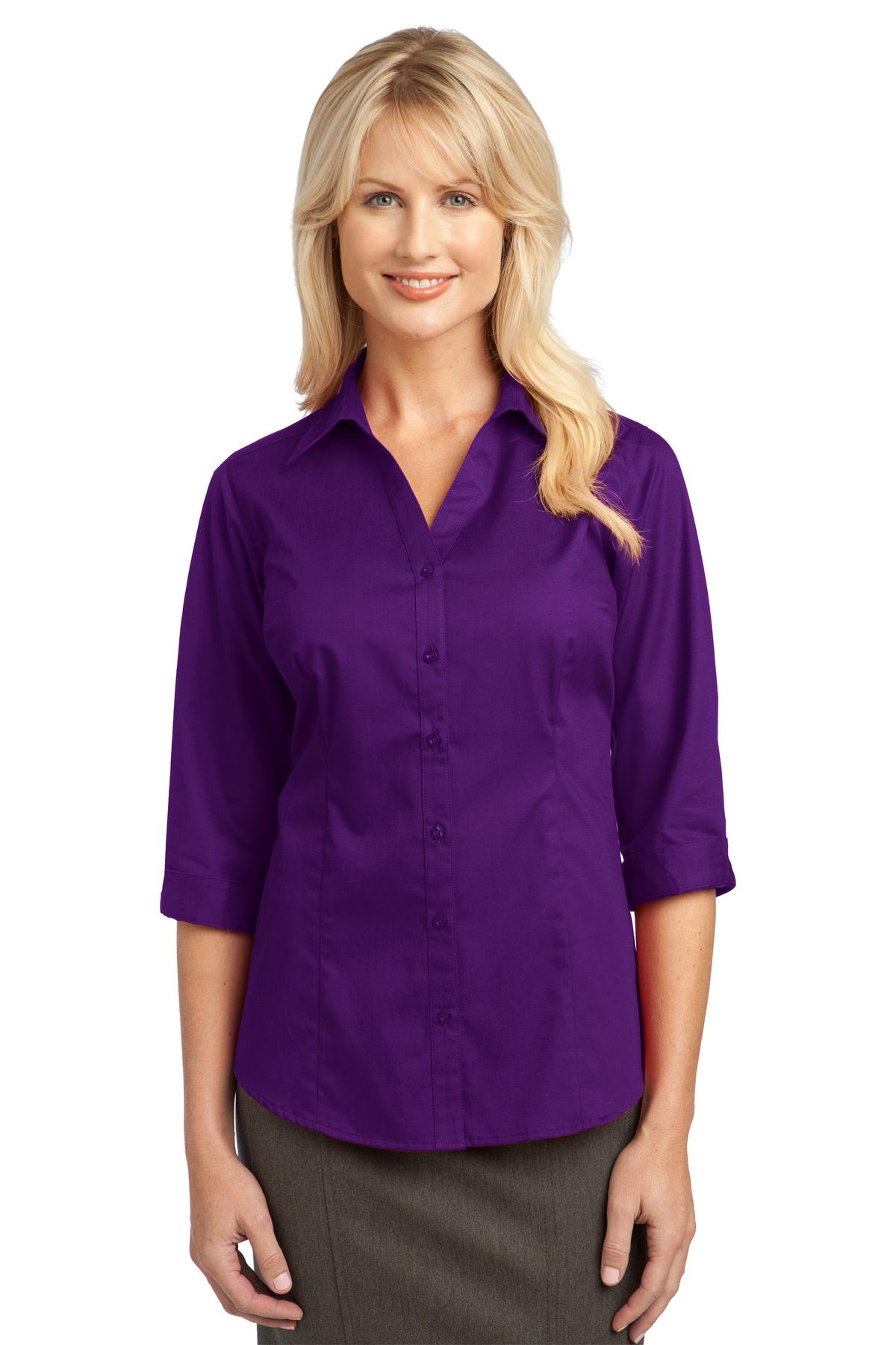  DISCONTINUED  Port Authority &#174;  Ladies 3/4-Sleeve Blouse. L6290