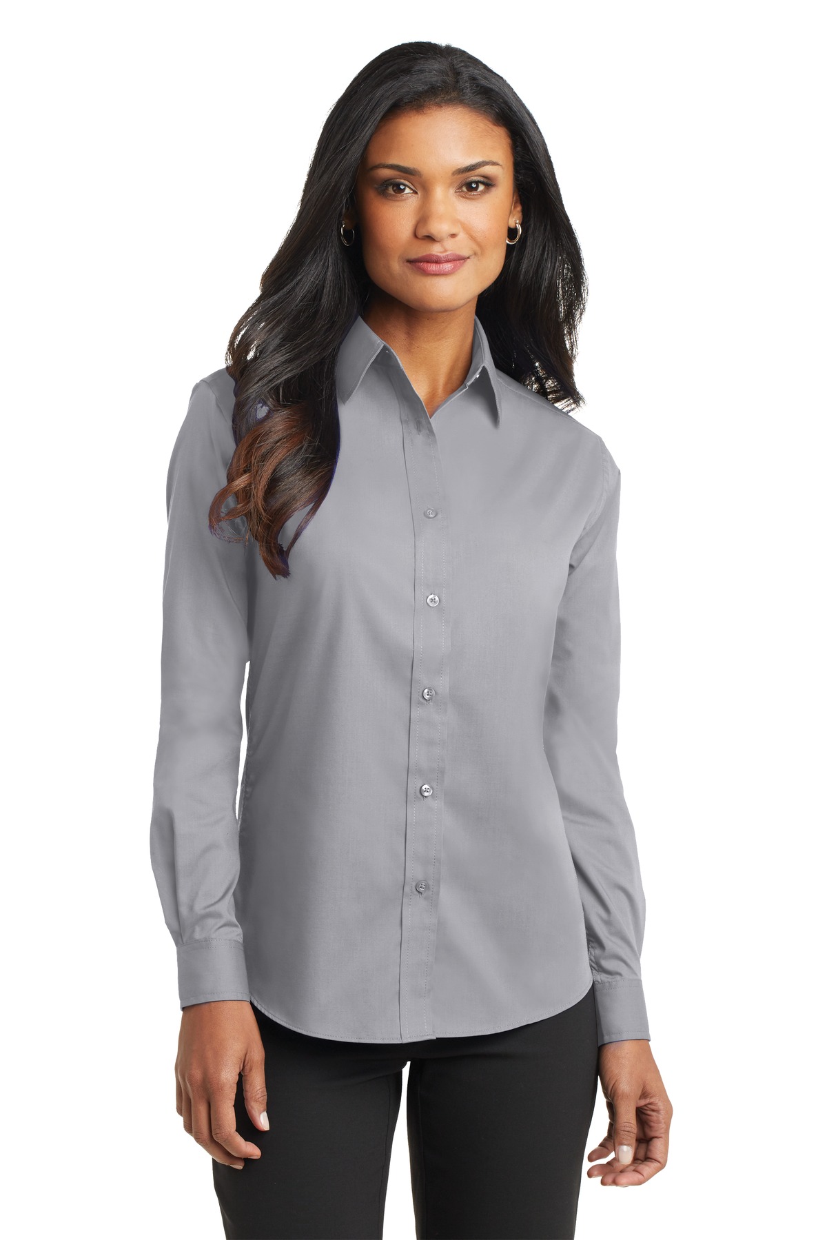  DISCONTINUED  Port Authority &#174;  Ladies Long Sleeve Value Poplin Shirt. L632