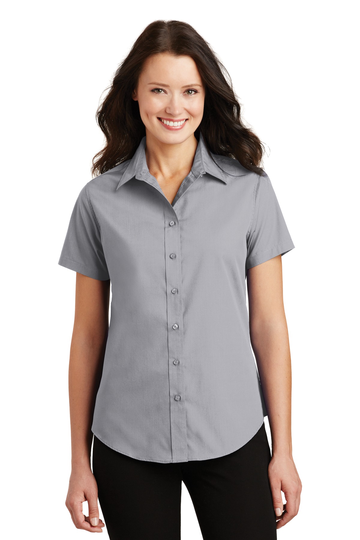  DISCONTINUED  Port Authority &#174;  Ladies Short Sleeve Value Poplin Shirt. L633
