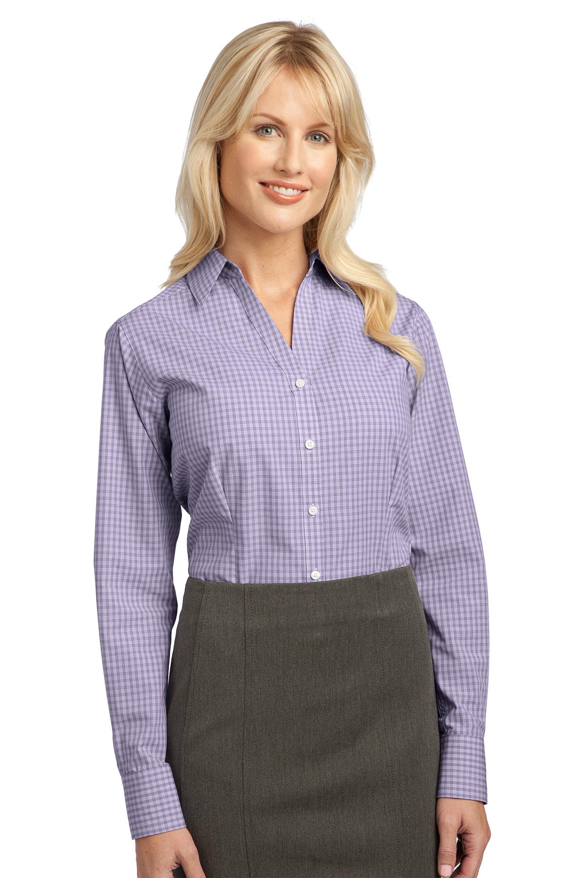  DISCONTINUED  Port Authority &#174;  Ladies Plaid Pattern Easy Care Shirt. L639