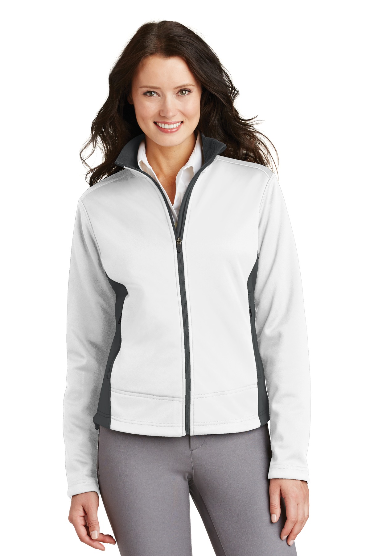  DISCONTINUED  Port Authority &#174;  Ladies Two-Tone Soft Shell Jacket.  L794
