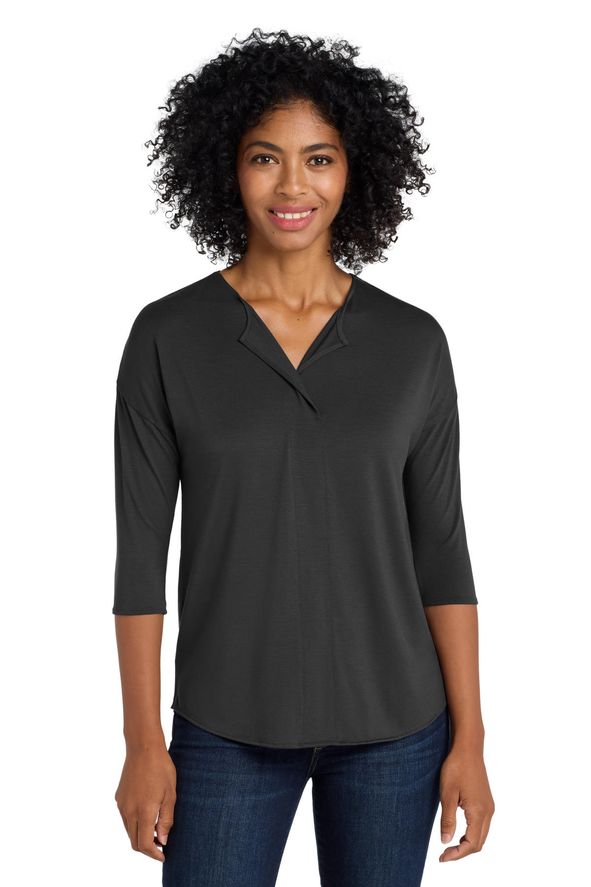 Port Authority &#174;  Women's Concept 3/4-Sleeve Soft Split Neck Top. LK5433