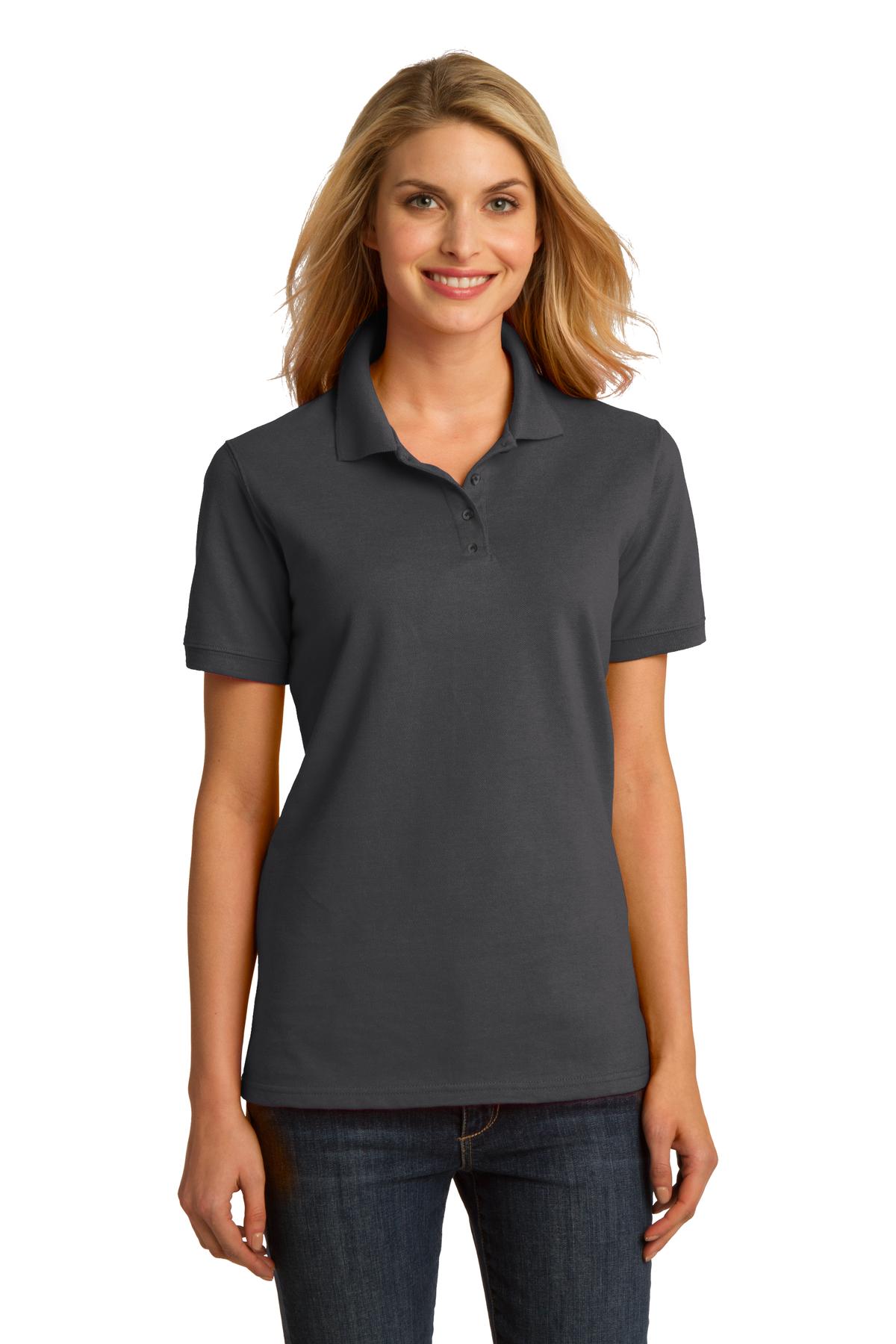  DISCONTINUED  Port & Company &#174;  Ladies Ring Spun Pique Polo. LKP150
