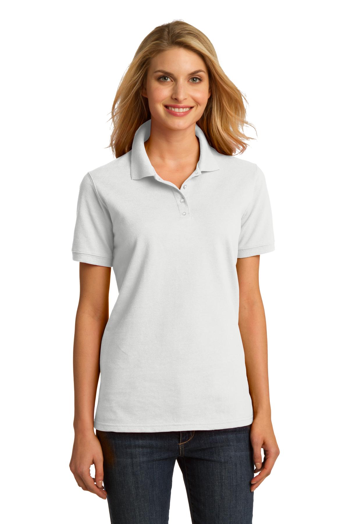  DISCONTINUED  Port & Company &#174;  Ladies Ring Spun Pique Polo. LKP150