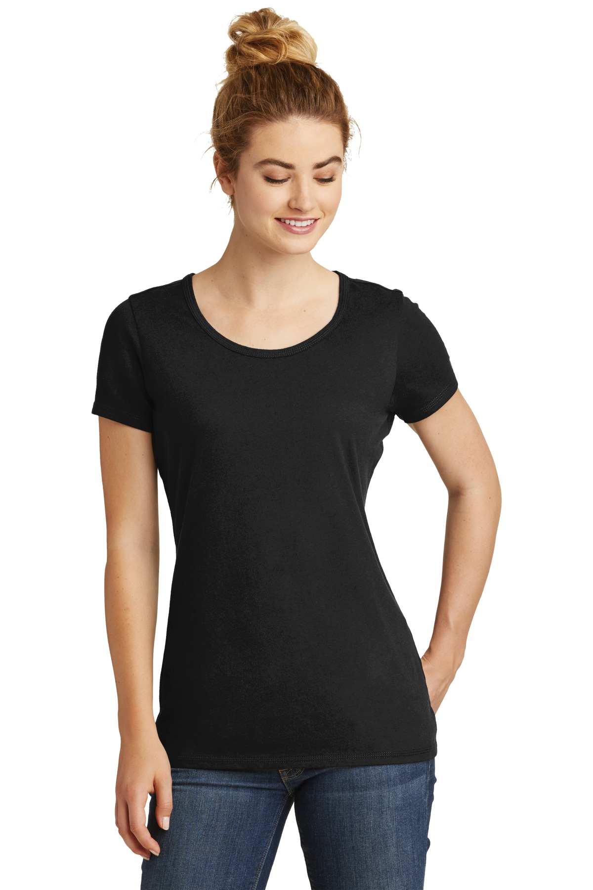  DISCONTINUED  New Era  &#174;  Ladies Tri-Blend Performance Scoop Tee. LNEA130