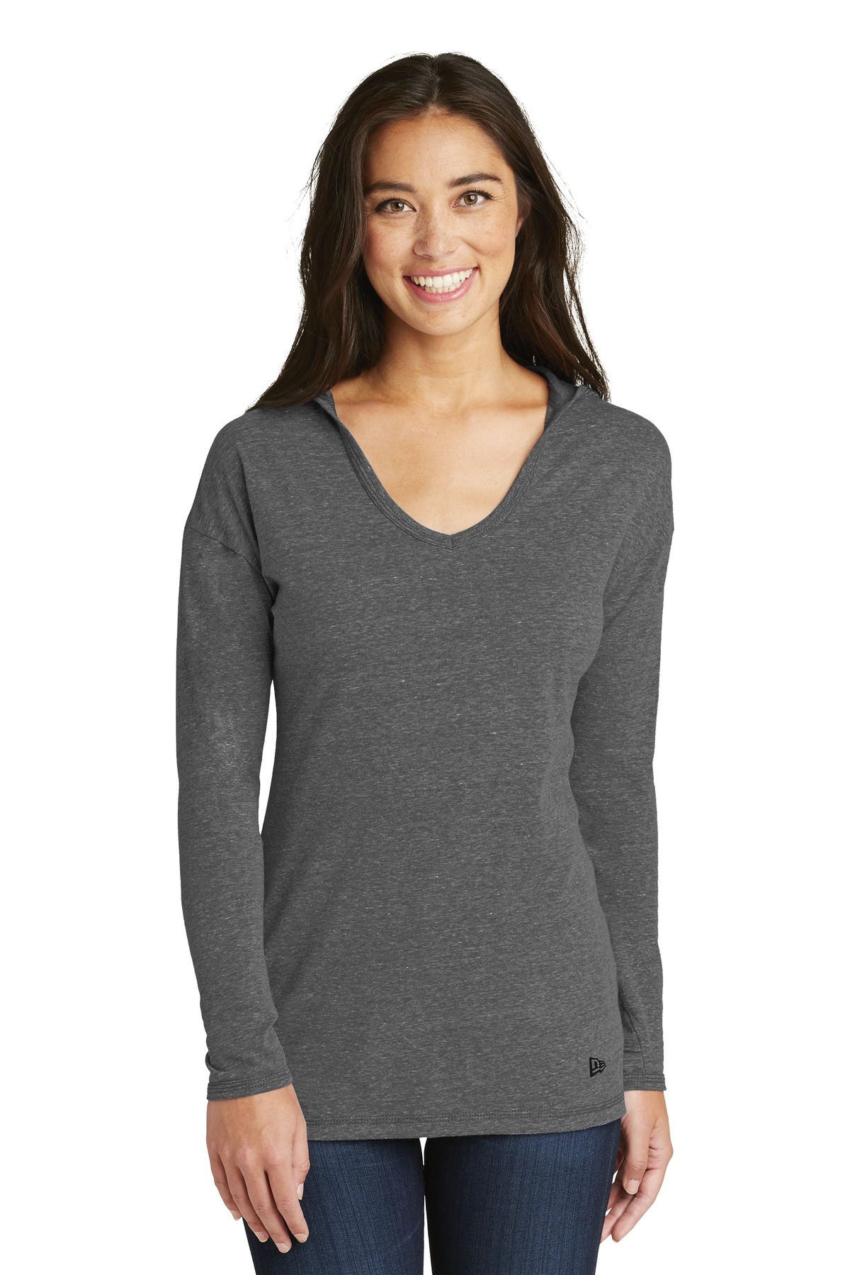  DISCONTINUED  New Era  &#174;  Ladies Tri-Blend Performance Pullover Hoodie Tee. LNEA131