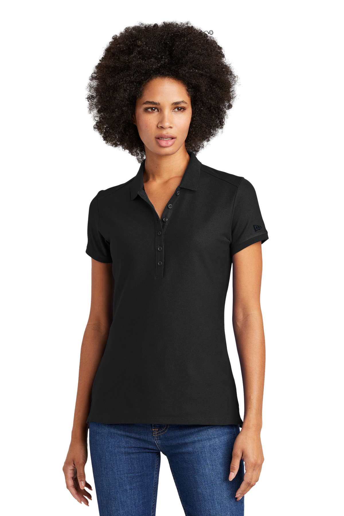 DISCONTINUED  New Era  &#174;  Ladies Venue Home Plate Polo. LNEA300