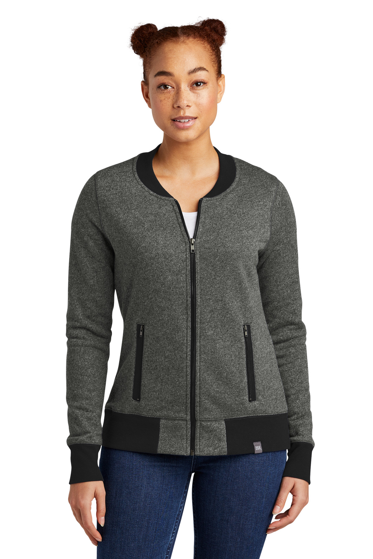 New Era &#174;  Women's French Terry Baseball Full-Zip. LNEA503