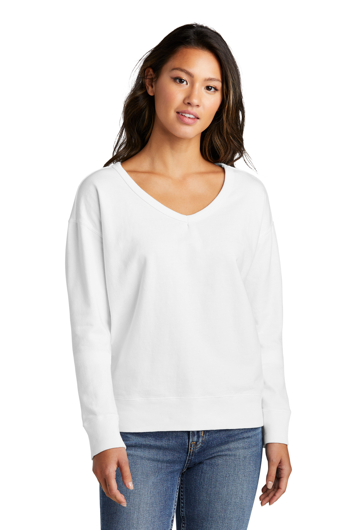 Port & Co &#153;  Women's Beach Wash &#174;  Garment-Dyed V-Neck Sweatshirt LPC098V