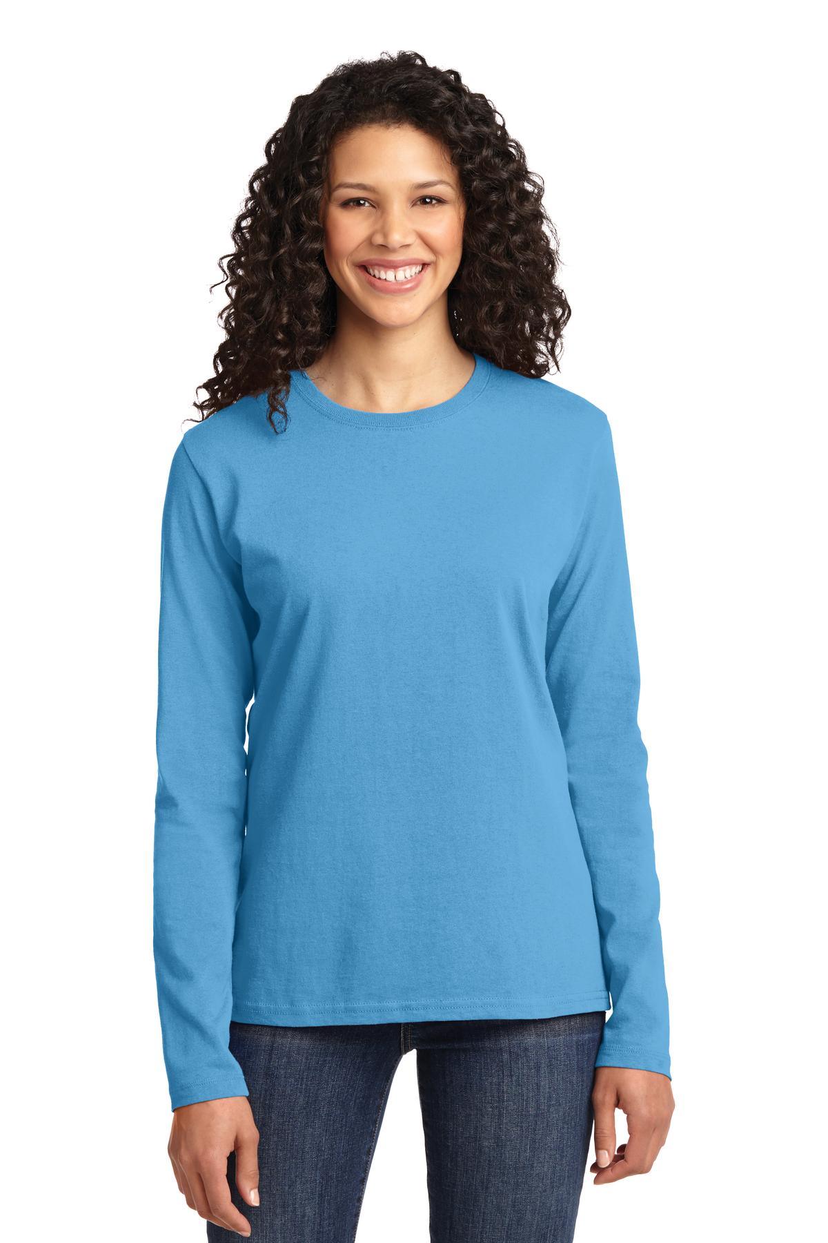 Port & Co &#153;  Women's Long Sleeve Core Cotton Tee. LPC54LS