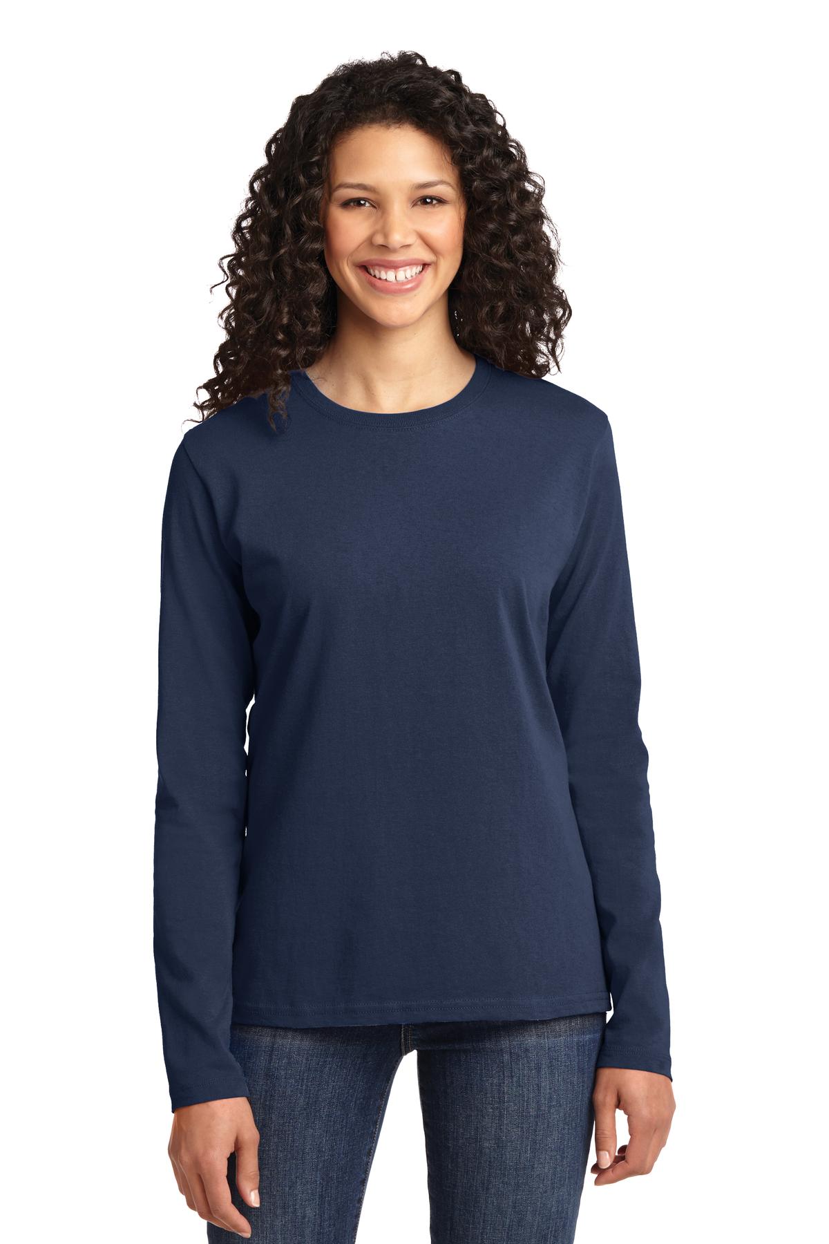 Port & Co &#153;  Women's Long Sleeve Core Cotton Tee. LPC54LS