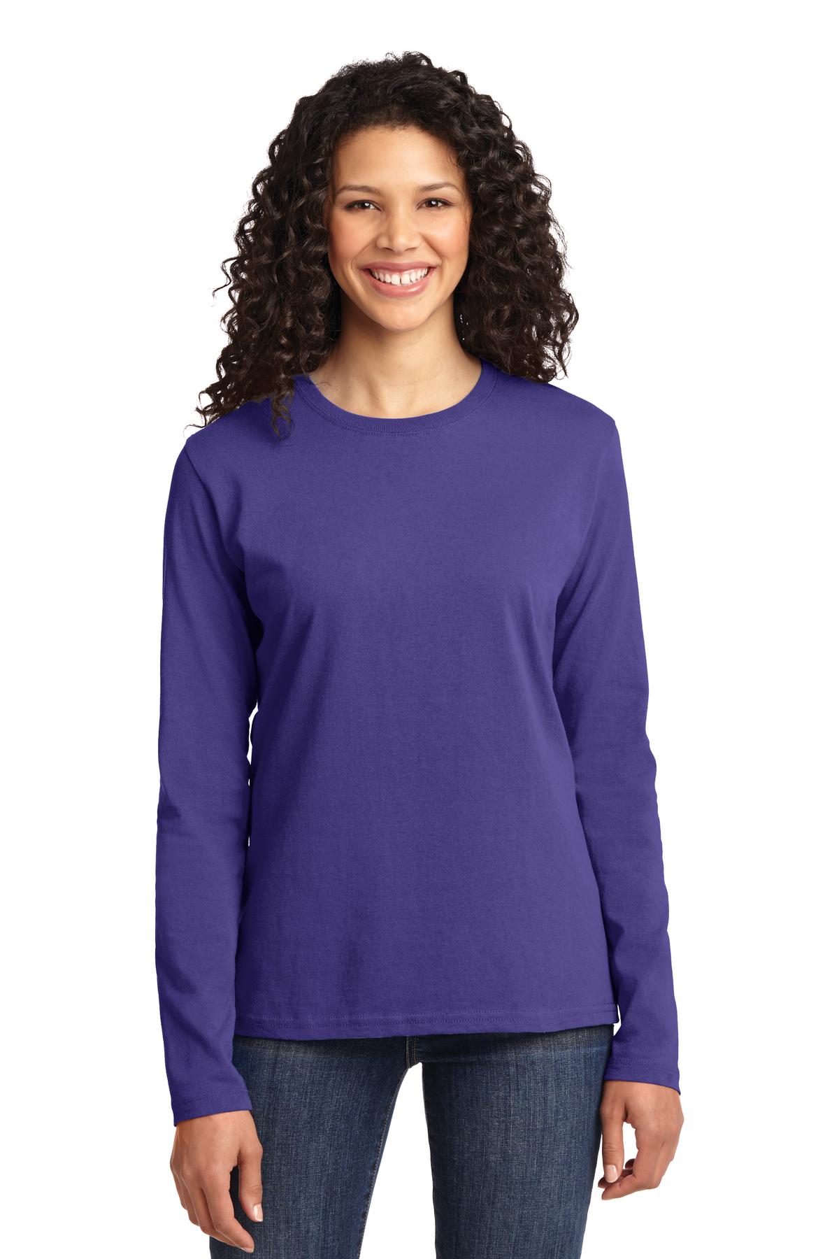 Port & Co &#153;  Women's Long Sleeve Core Cotton Tee. LPC54LS