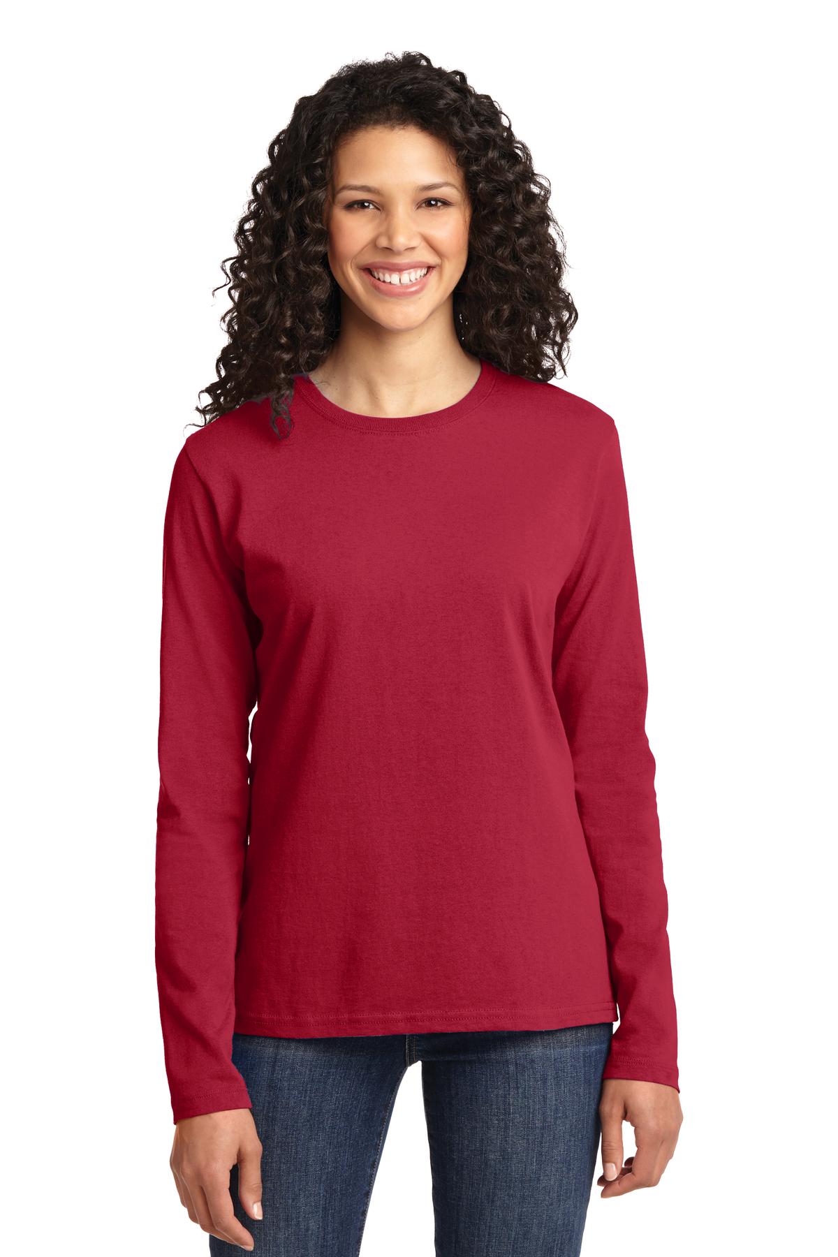 Port & Co &#153;  Women's Long Sleeve Core Cotton Tee. LPC54LS