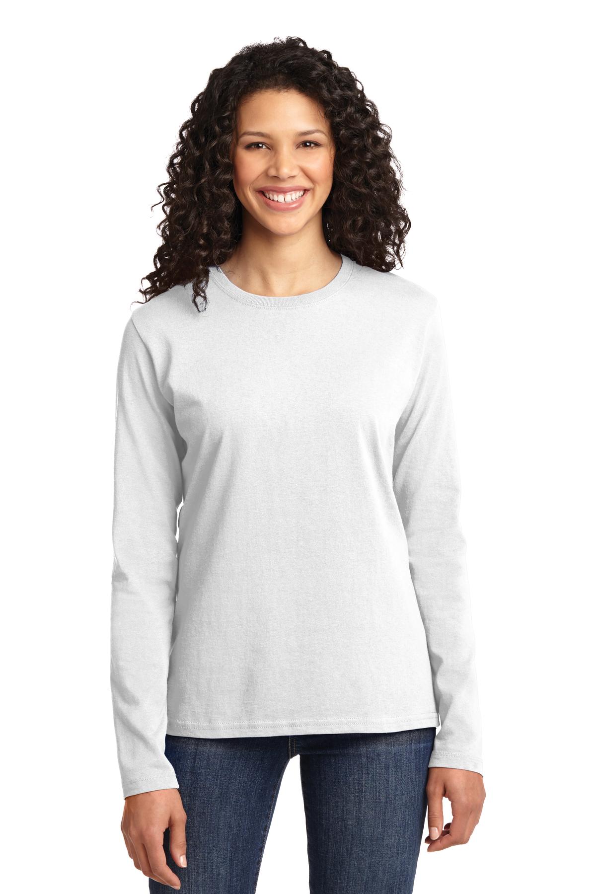 Port & Co &#153;  Women's Long Sleeve Core Cotton Tee. LPC54LS