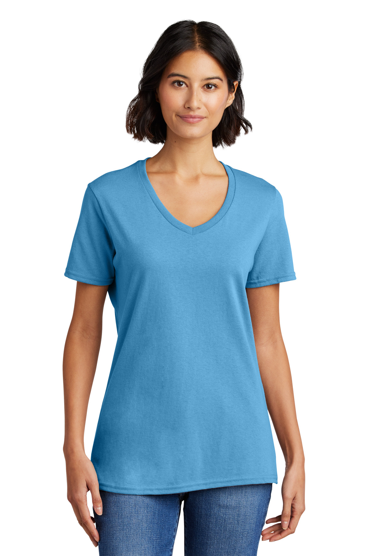 Port & Co &#153;  Women's Core Cotton V-Neck Tee. LPC54V