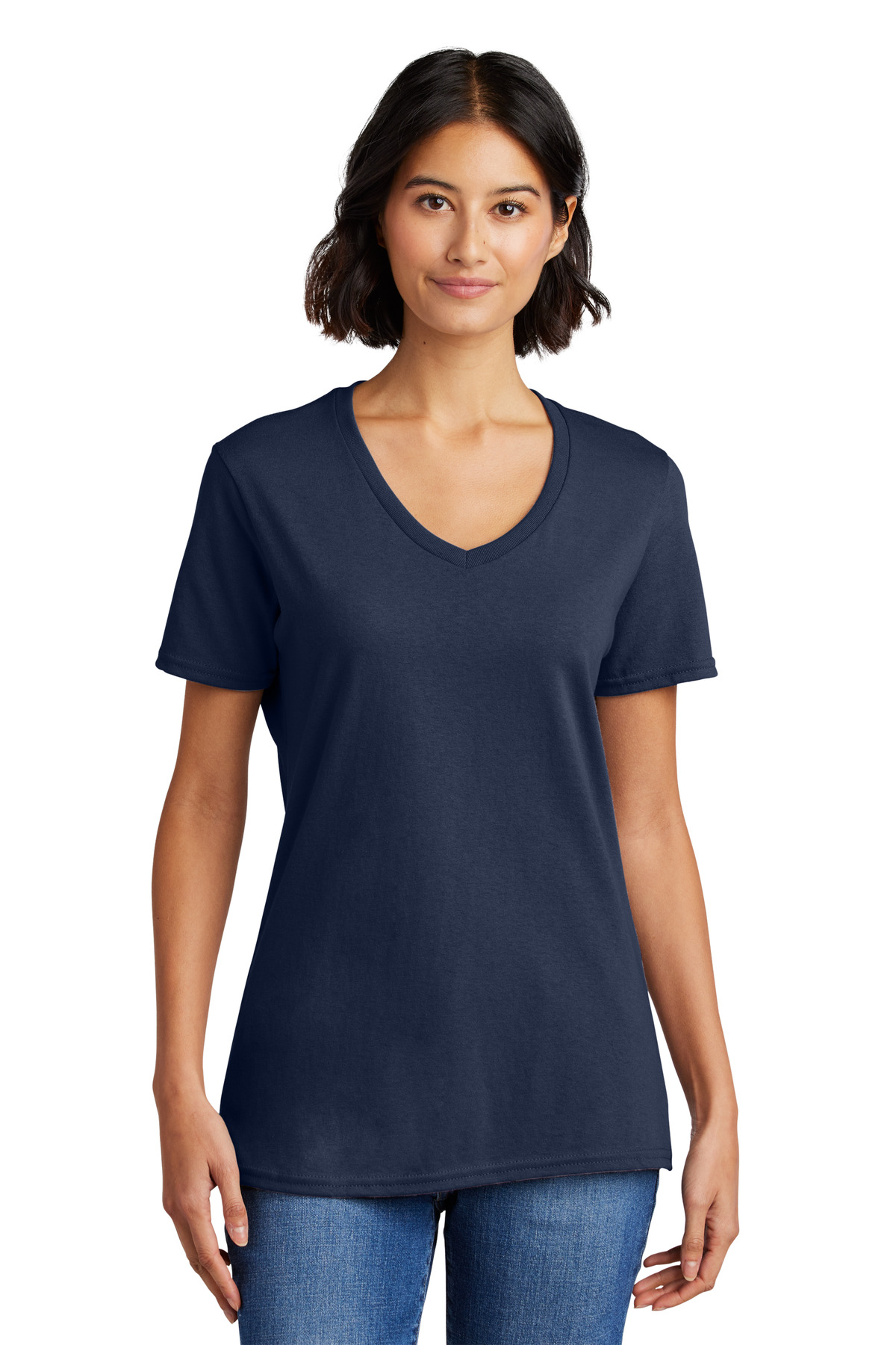 Port & Co &#153;  Women's Core Cotton V-Neck Tee. LPC54V