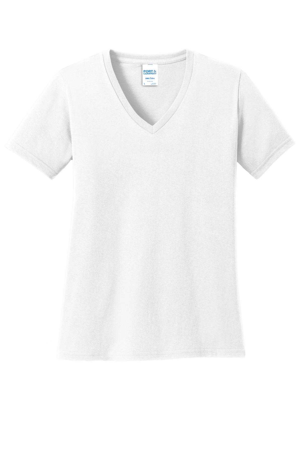 Port & Co &#153;  Women's Core Cotton V-Neck Tee. LPC54V
