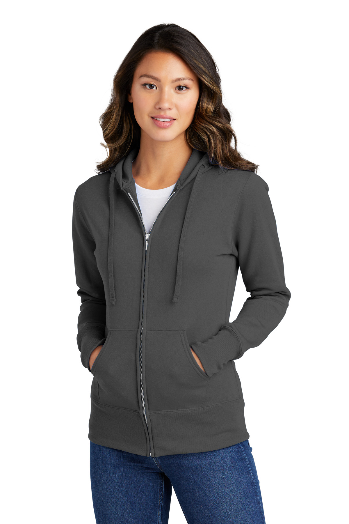 Port & Co &#153;  Women's Core Fleece Full-Zip Hooded Sweatshirt. LPC78ZH