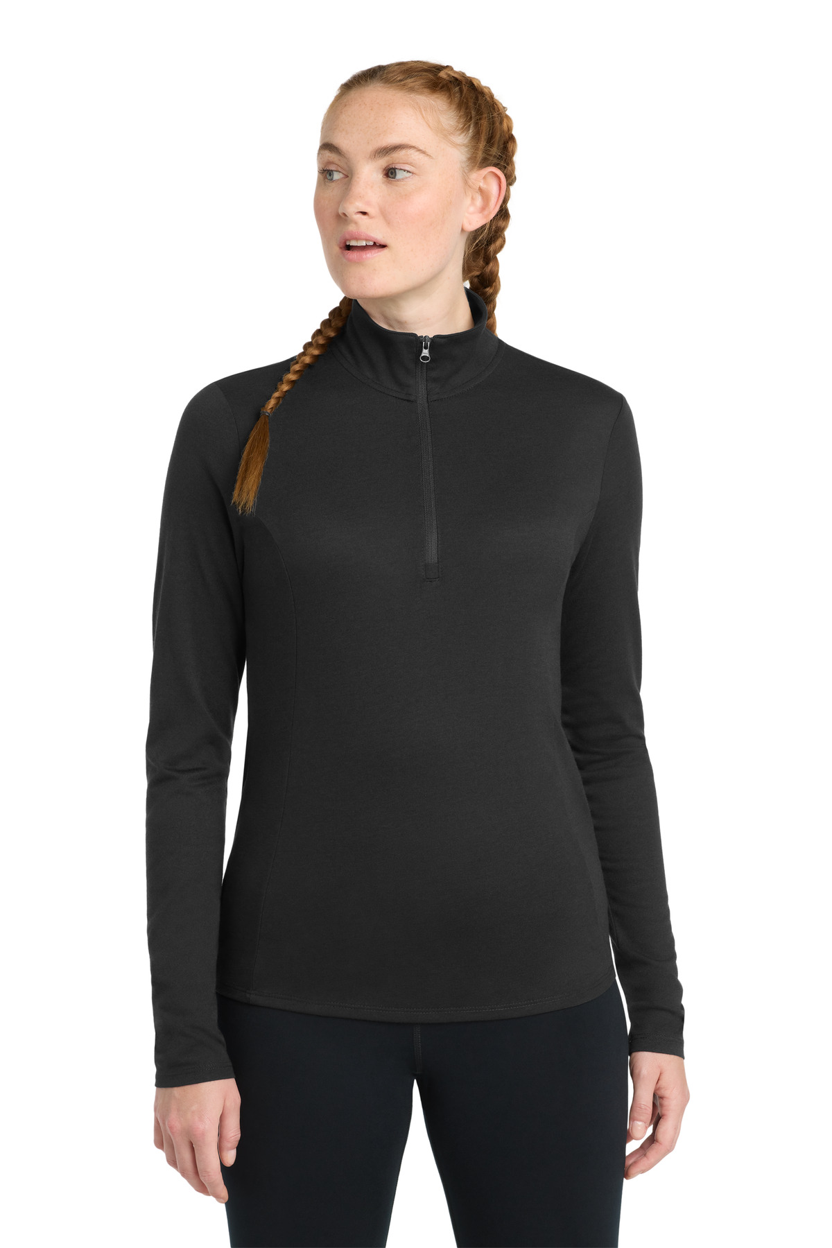Sport-Tek  &#174;  Women's PosiCharge  &#174;  Tri-Blend Wicking 1/4-Zip Pullover. LST407