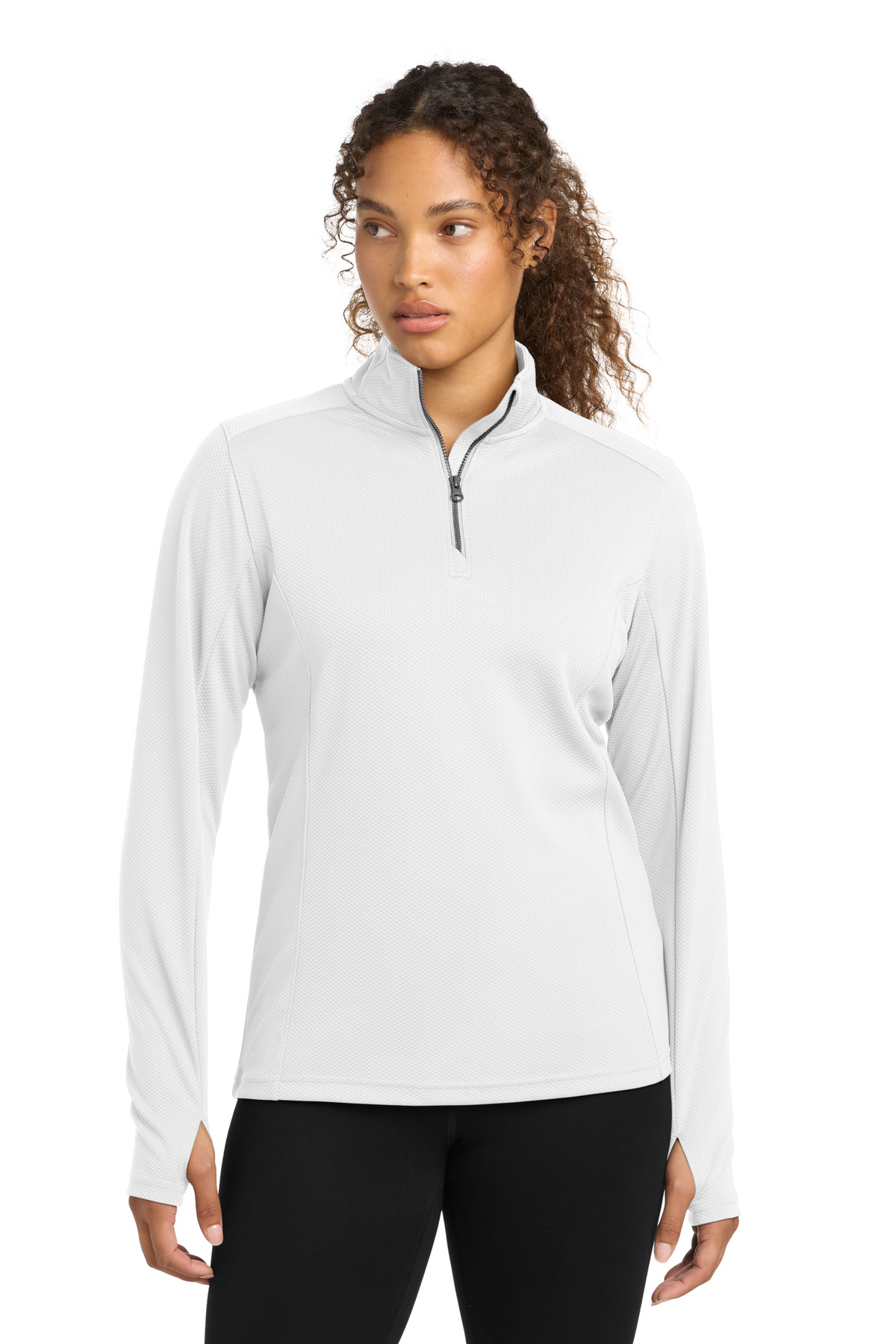 Sport-Tek &#174;  Women's Sport-Wick &#174;  Textured 1/4-Zip Pullover.  LST860