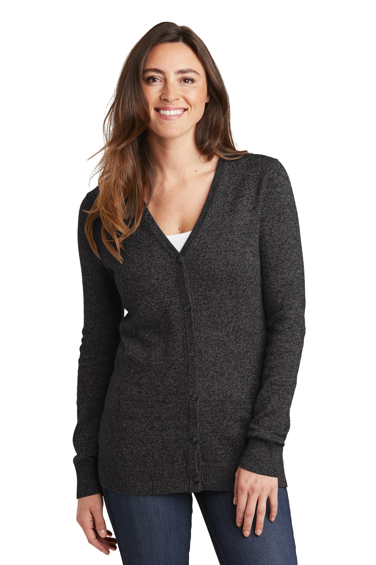 Port Authority  &#174;  Women's Marled Cardigan Sweater. LSW415