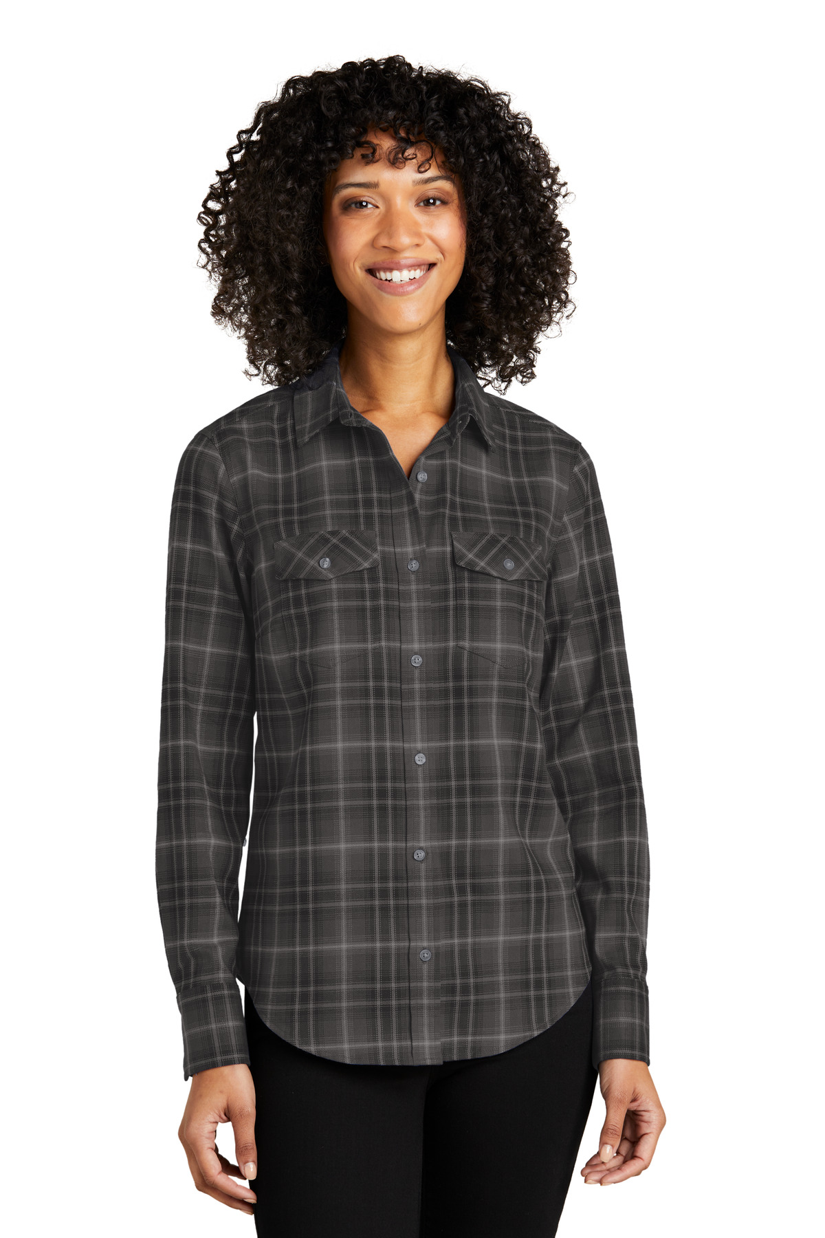 Port Authority &#174;  Women's Long Sleeve Ombre Plaid Shirt LW672