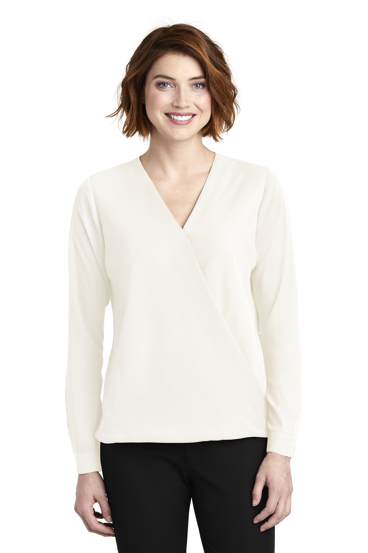  DISCONTINUED  Port Authority  &#174;  Ladies Wrap Blouse. LW702