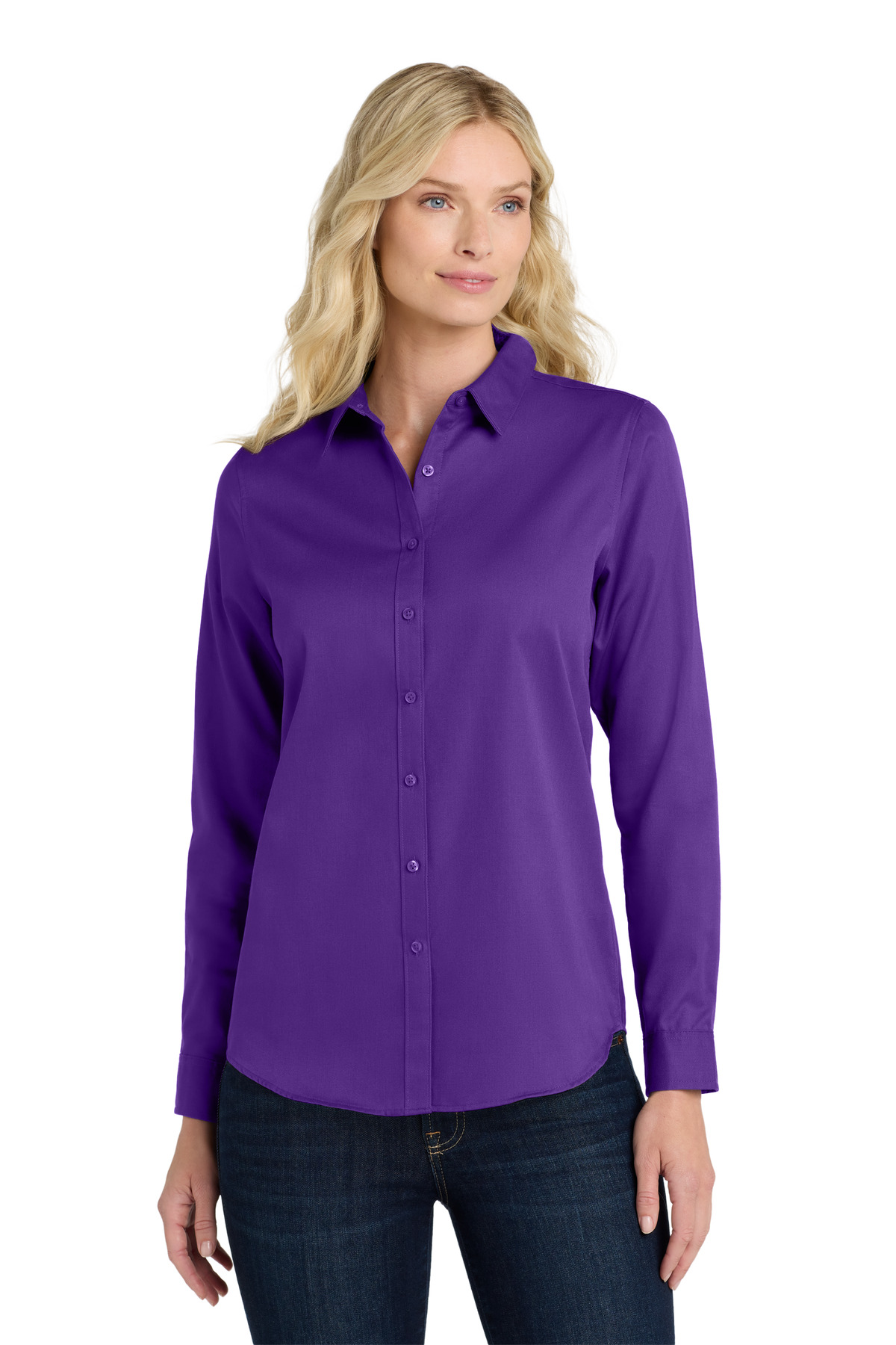 Port Authority &#174;  Women's Long Sleeve SuperPro React &#153; Twill Shirt. LW808