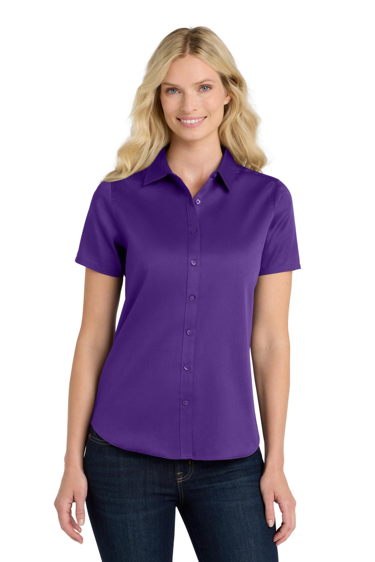 Port Authority &#174;  Women's Short Sleeve SuperPro React &#153; Twill Shirt. LW809