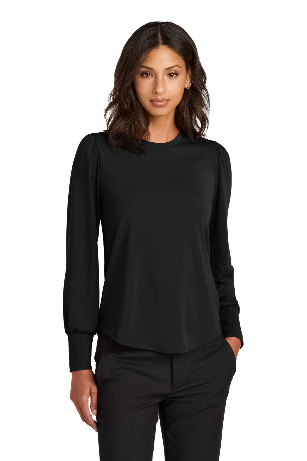 Mercer+Mettle &#174;  Women's Stretch Jersey Long Sleeve Blouson Top MM1019
