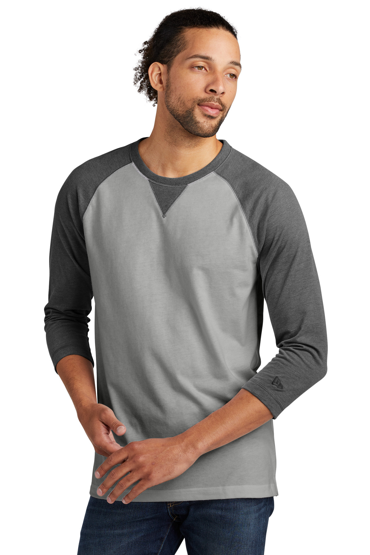 New Era  &#174;  Sueded Cotton Blend 3/4-Sleeve Baseball Raglan Tee. NEA121