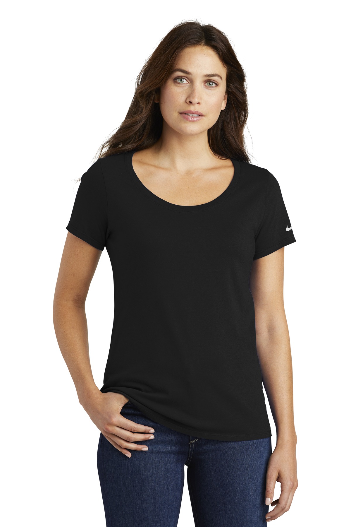  DISCONTINUED  Nike Ladies Core Cotton Scoop Neck Tee. NKBQ5236
