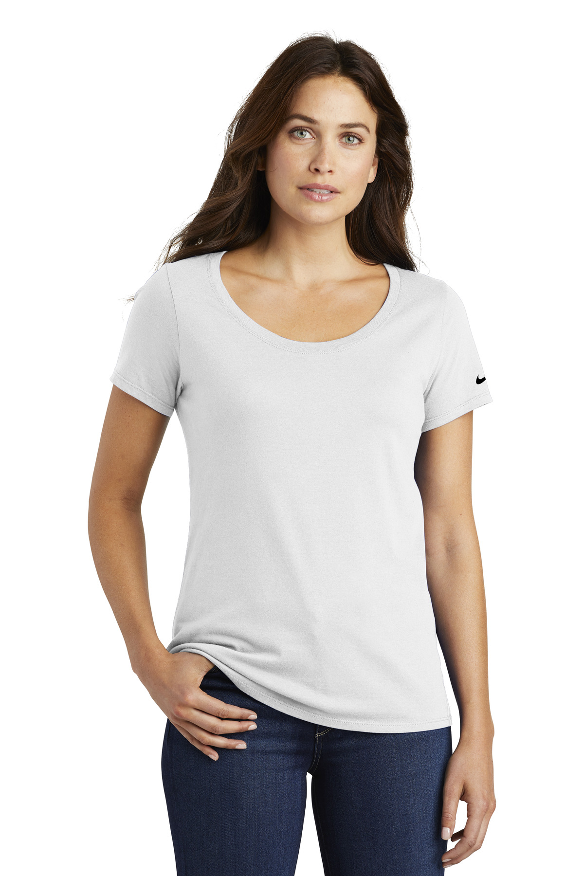  DISCONTINUED  Nike Ladies Core Cotton Scoop Neck Tee. NKBQ5236