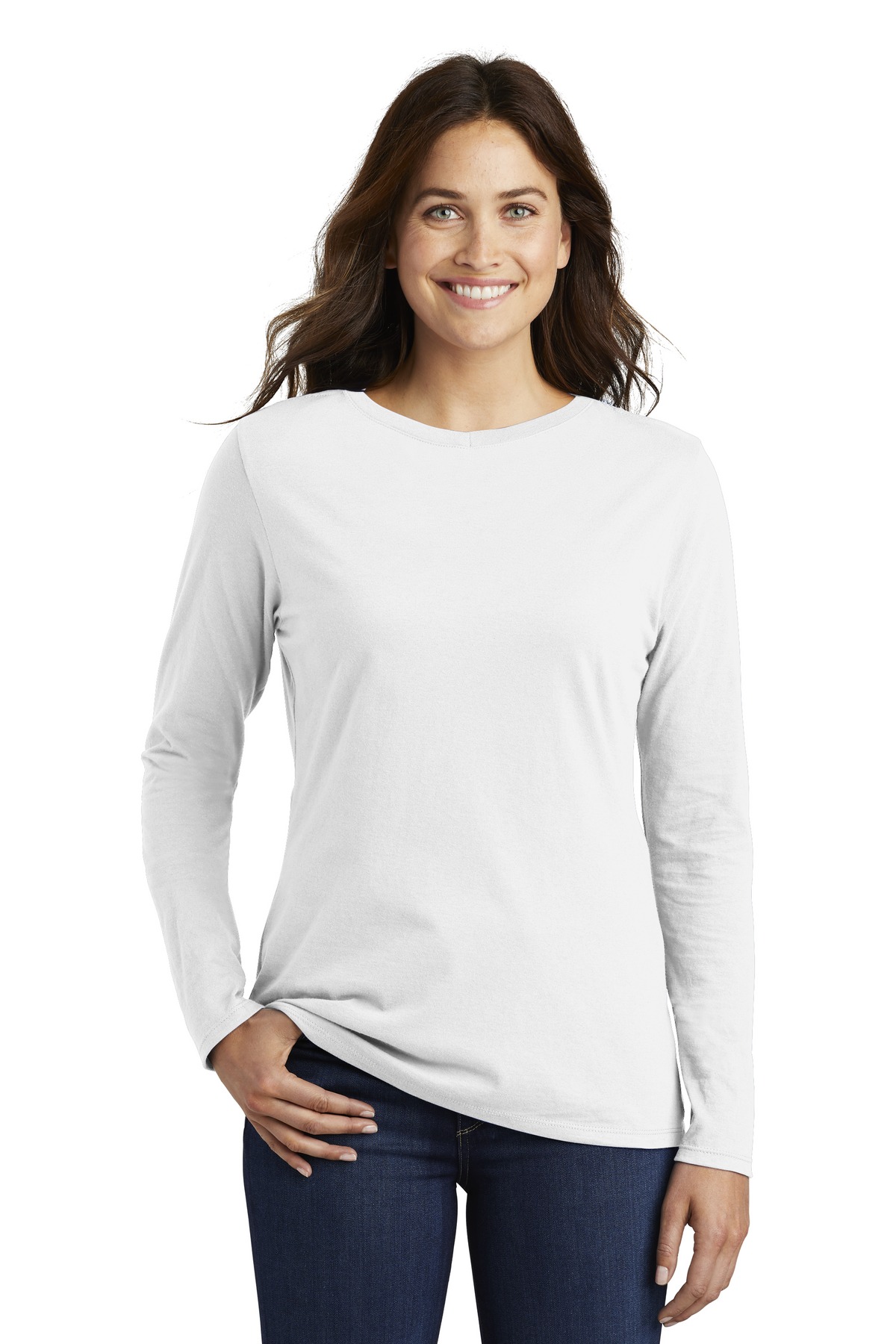  DISCONTINUED  Nike Ladies Core Cotton Long Sleeve Tee. NKCD7300