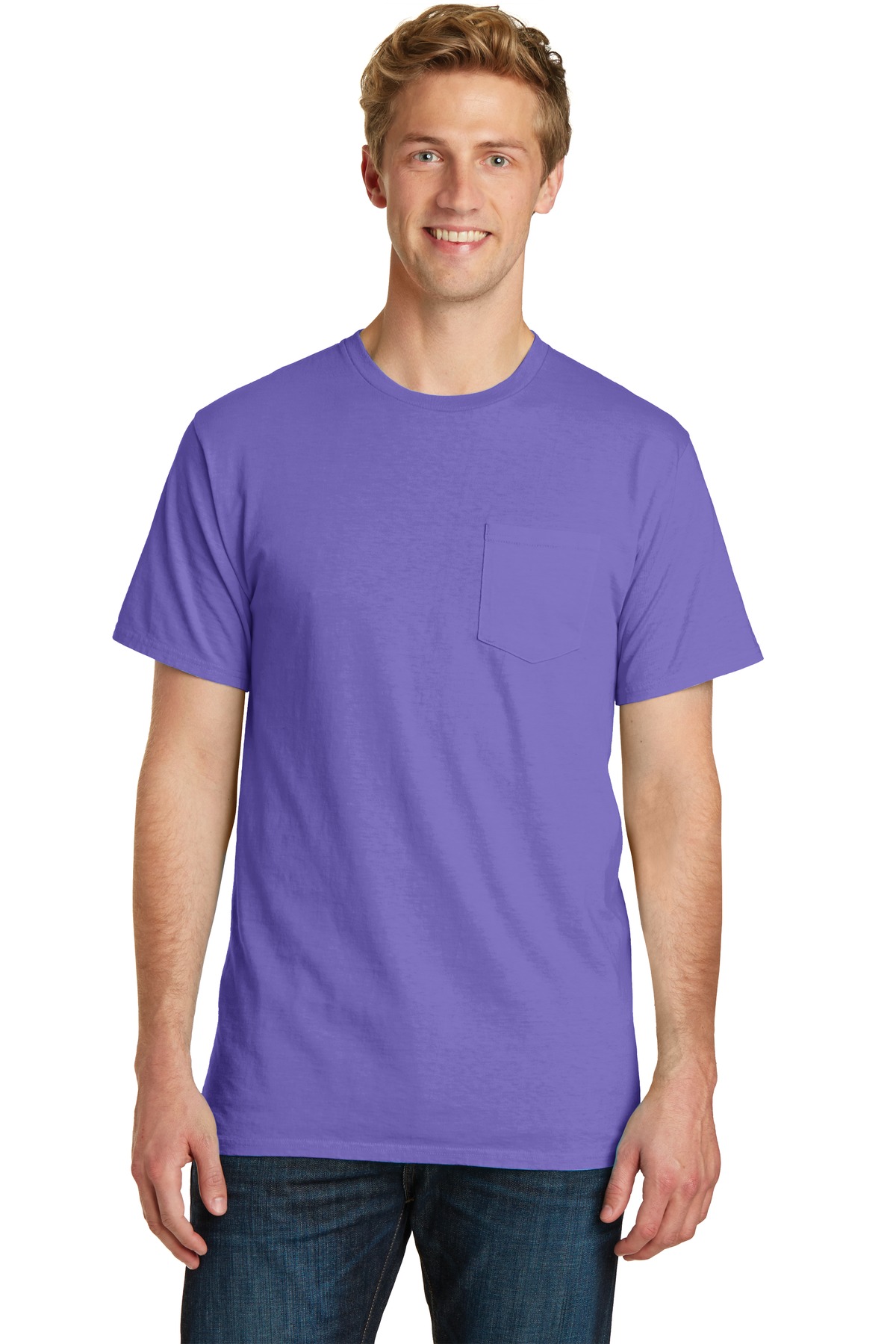 Port & Co &#153;  Beach Wash &#174;  Garment-Dyed Pocket Tee.  PC099P