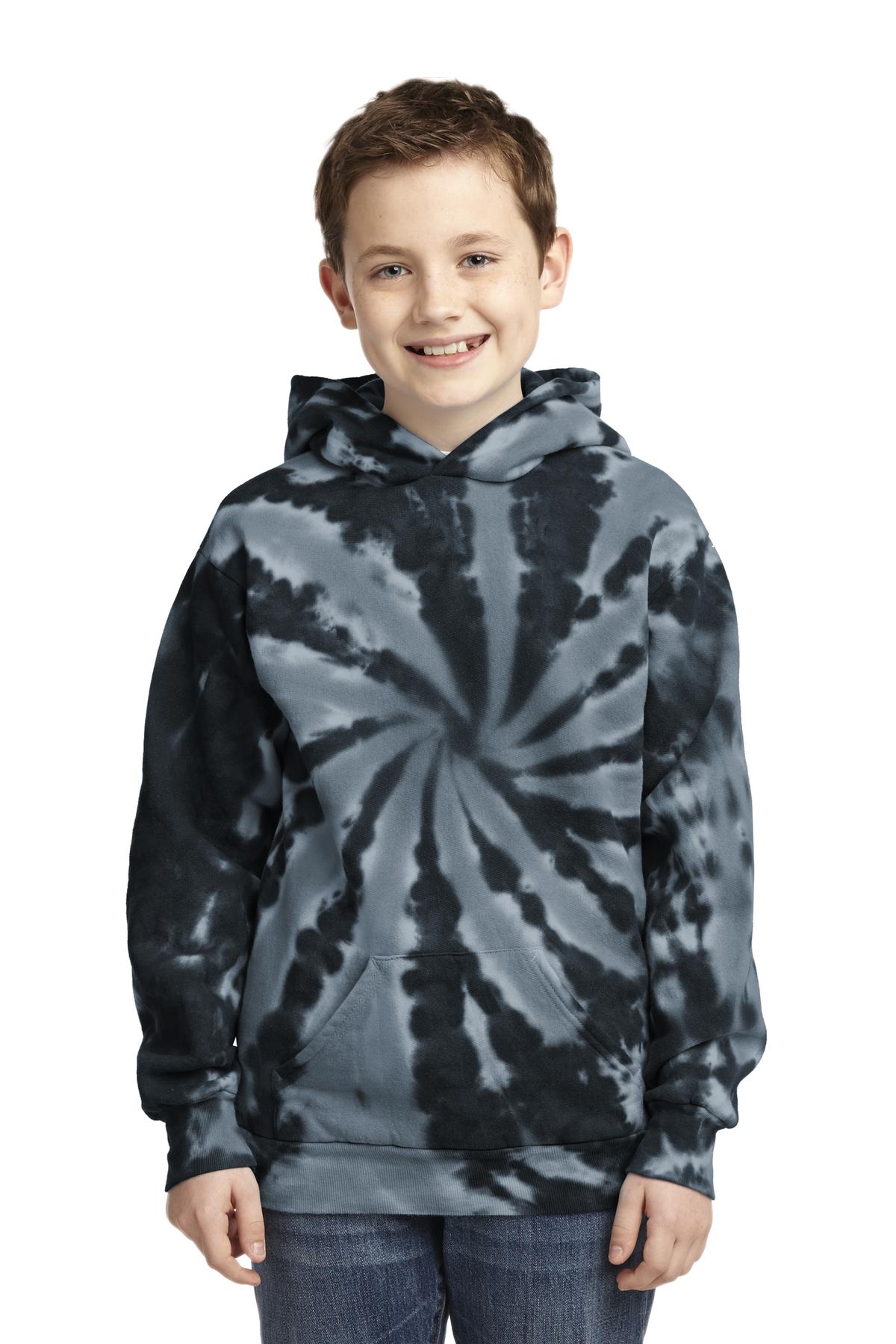 Port & Co &#153;  Youth Tie-Dye Pullover Hooded Sweatshirt. PC146Y