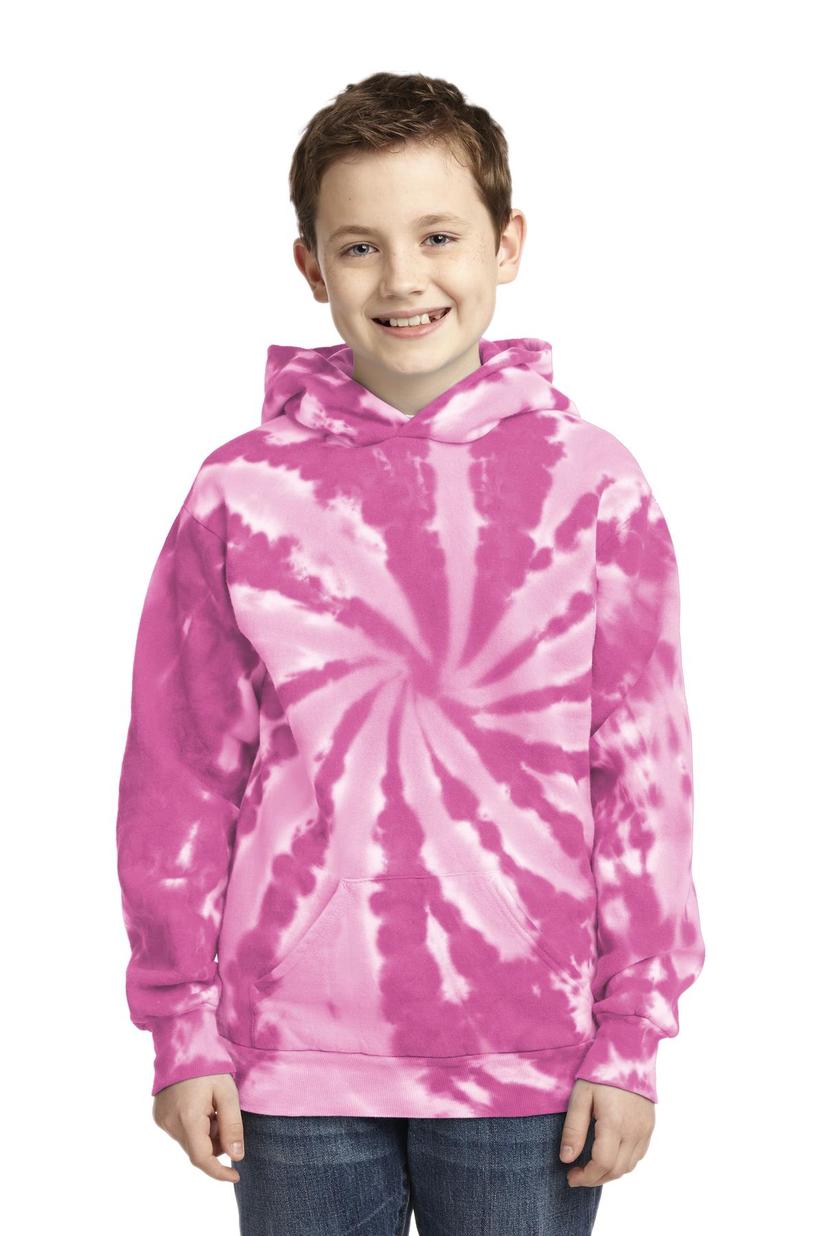 Port & Co &#153;  Youth Tie-Dye Pullover Hooded Sweatshirt. PC146Y