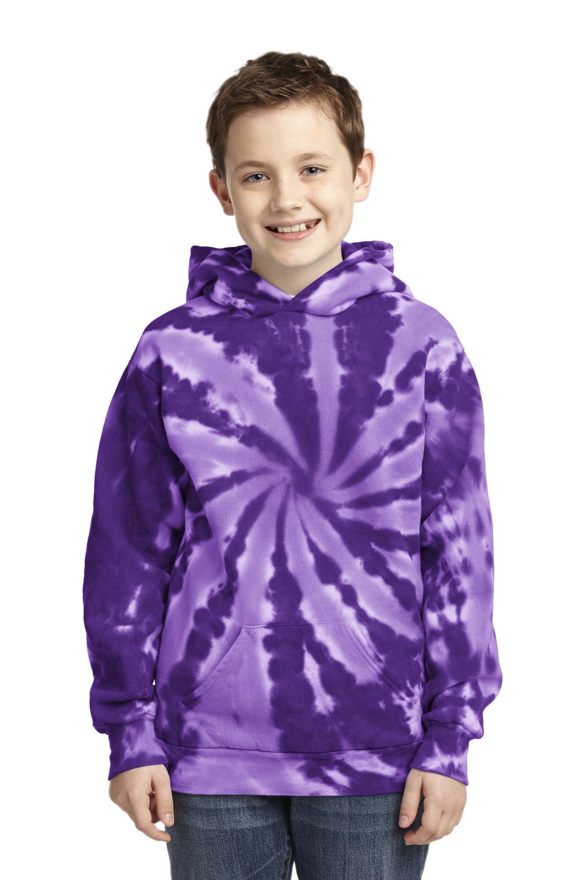 Port & Co &#153;  Youth Tie-Dye Pullover Hooded Sweatshirt. PC146Y