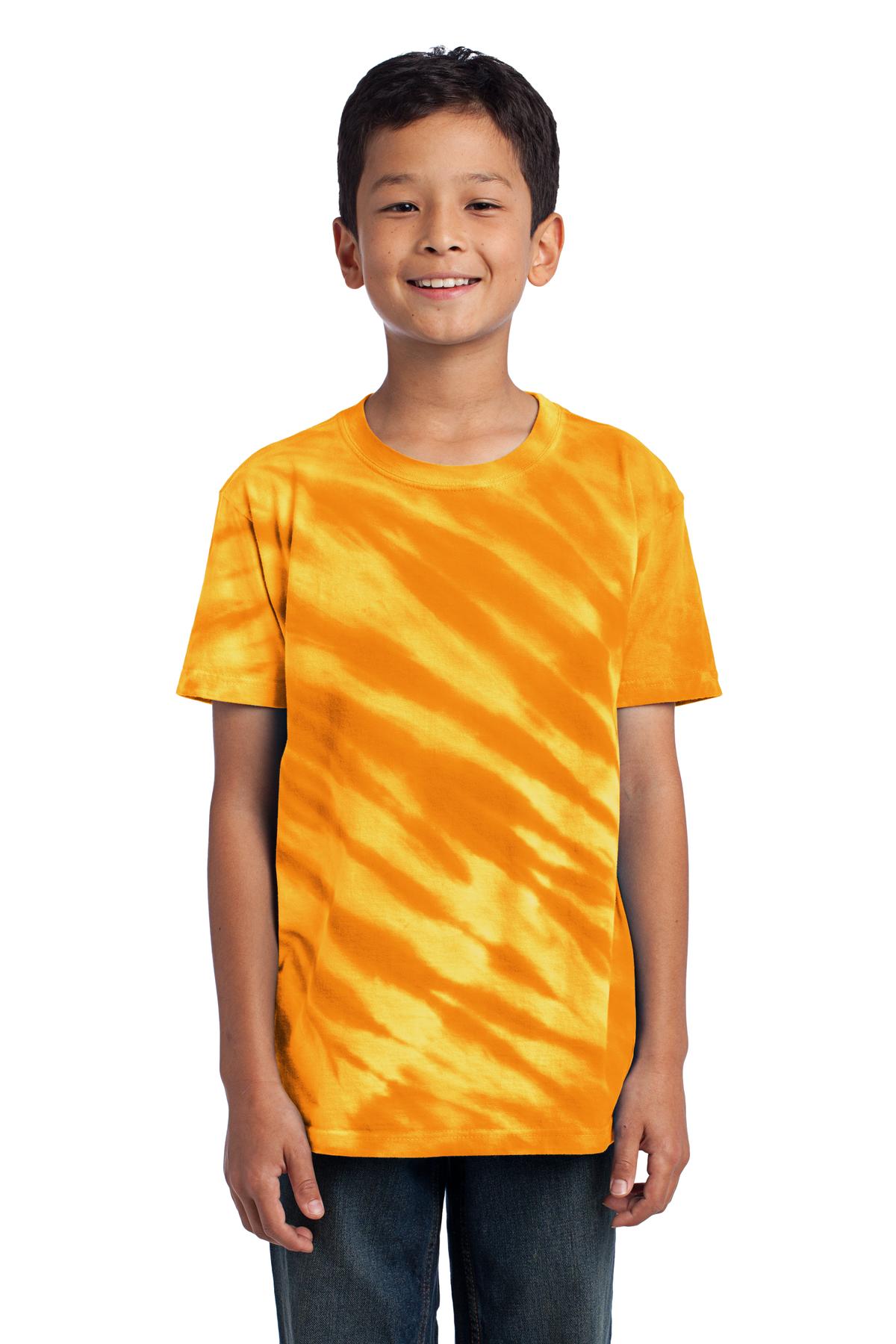  DISCONTINUED  Port & Company &#174;  - Youth Tiger Stripe Tie-Dye Tee. PC148Y