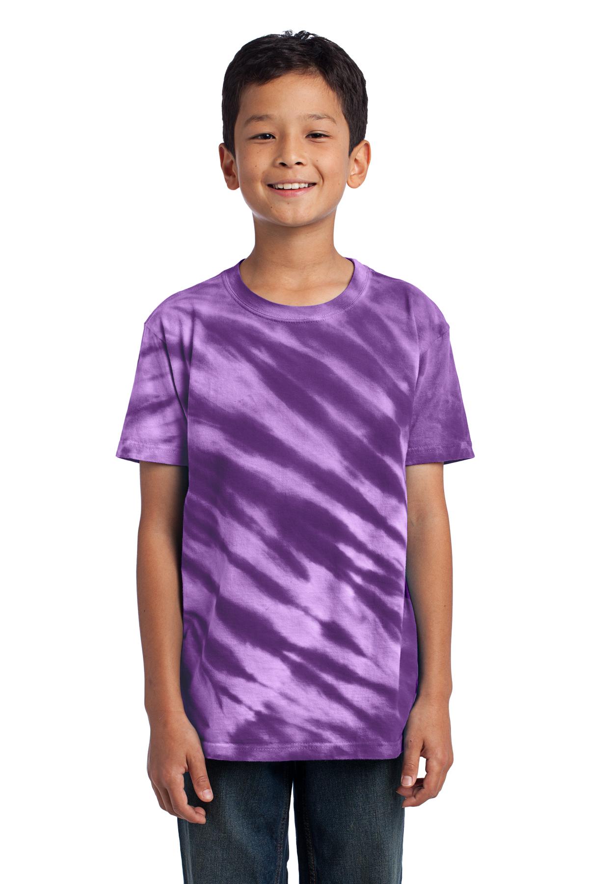  DISCONTINUED  Port & Company &#174;  - Youth Tiger Stripe Tie-Dye Tee. PC148Y