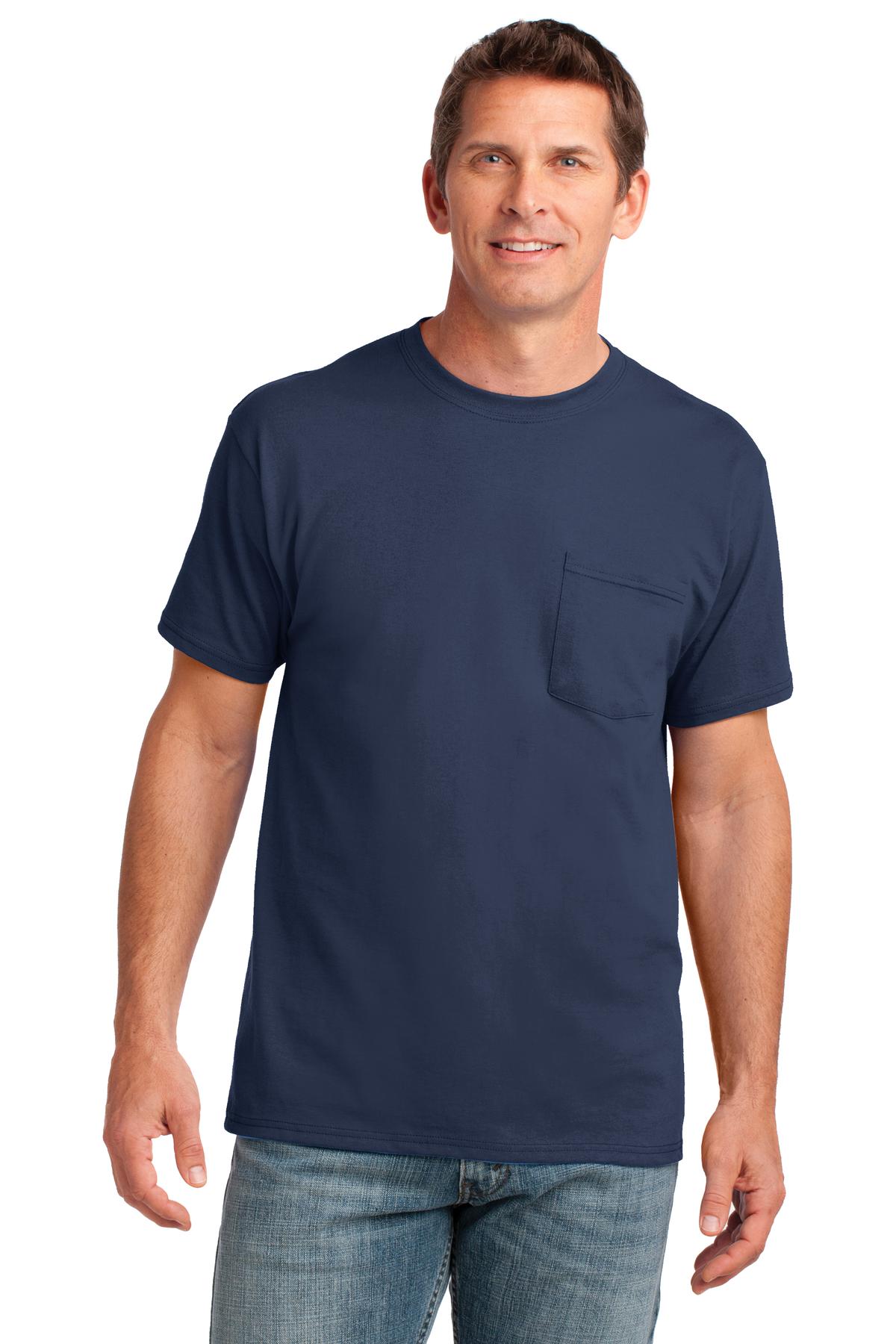 Port & Co &#153;  Core Cotton Pocket Tee. PC54P
