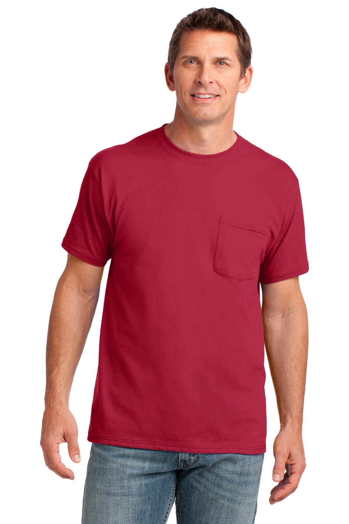 Port & Co &#153;  Core Cotton Pocket Tee. PC54P