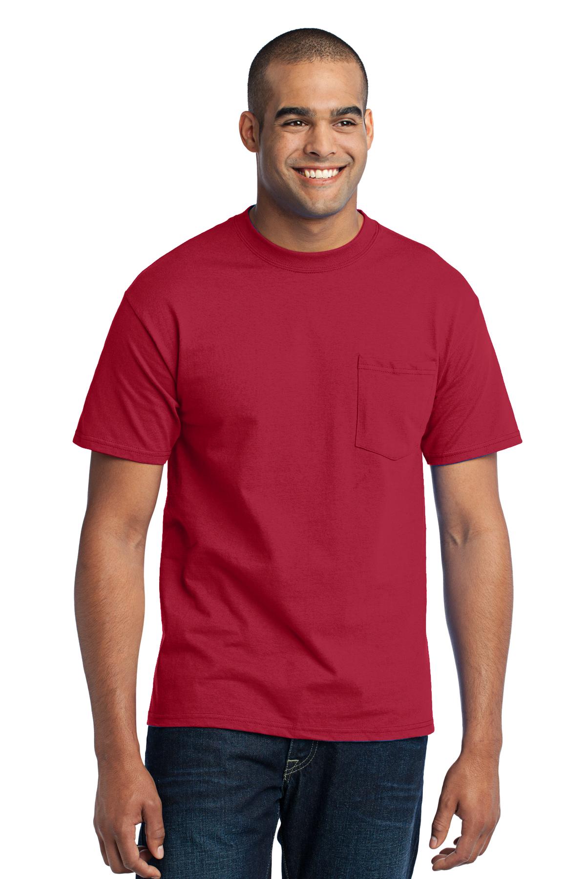 Port & Co &#153;  Tall Core Blend Pocket Tee. PC55PT