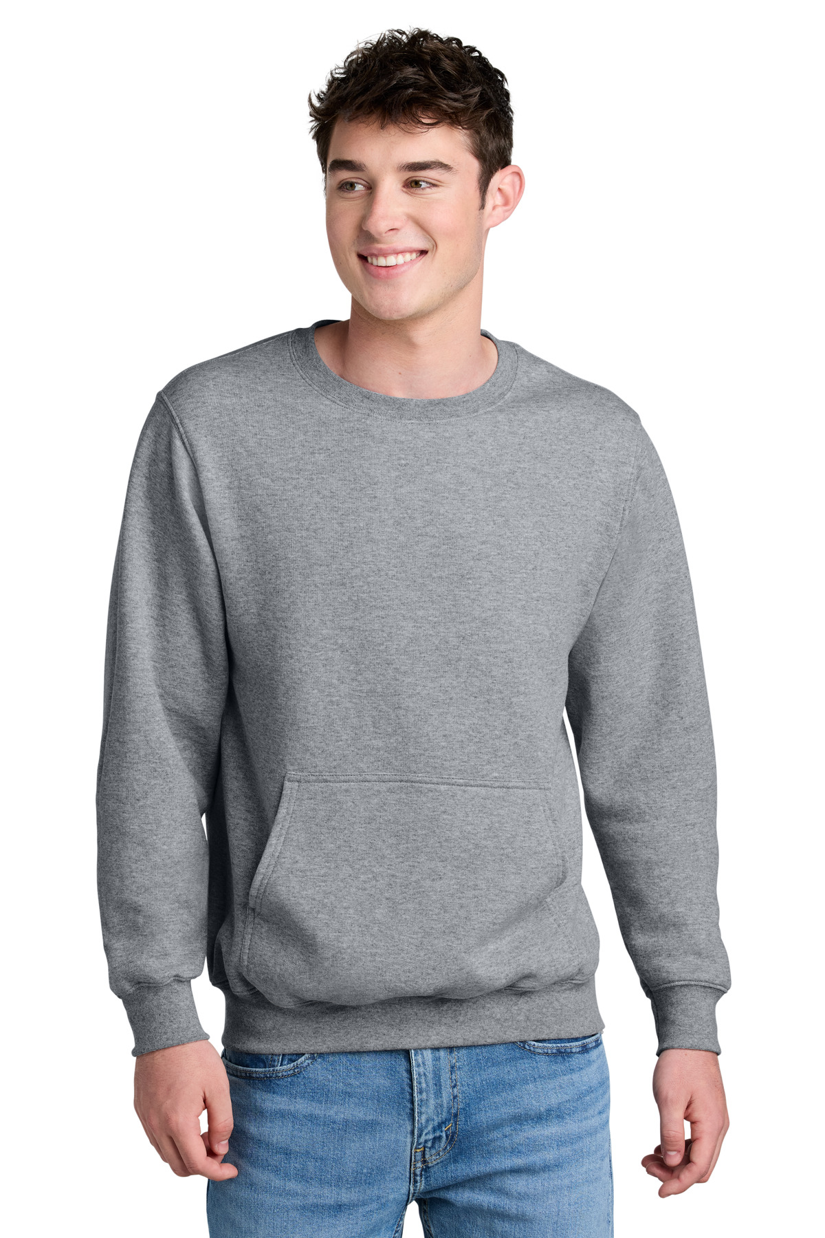Port & Co &#153;  Core Fleece Crewneck Pocket Sweatshirt PC78PKT